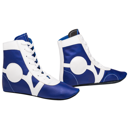 Купить Обувь для самбо SM-0102, кожа, синий Rusco в Вязниках 